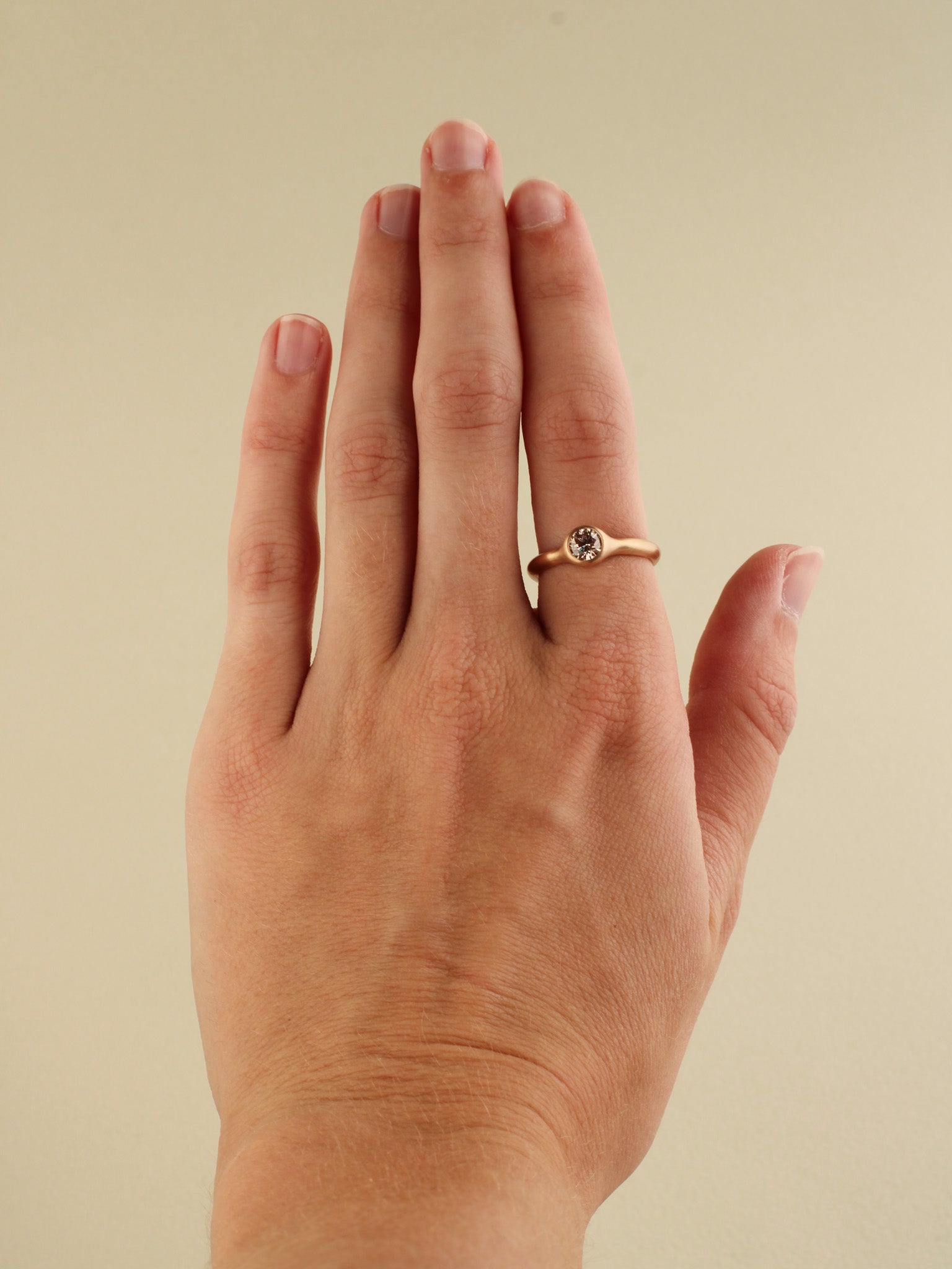 Champagne Diamond in Peach Gold