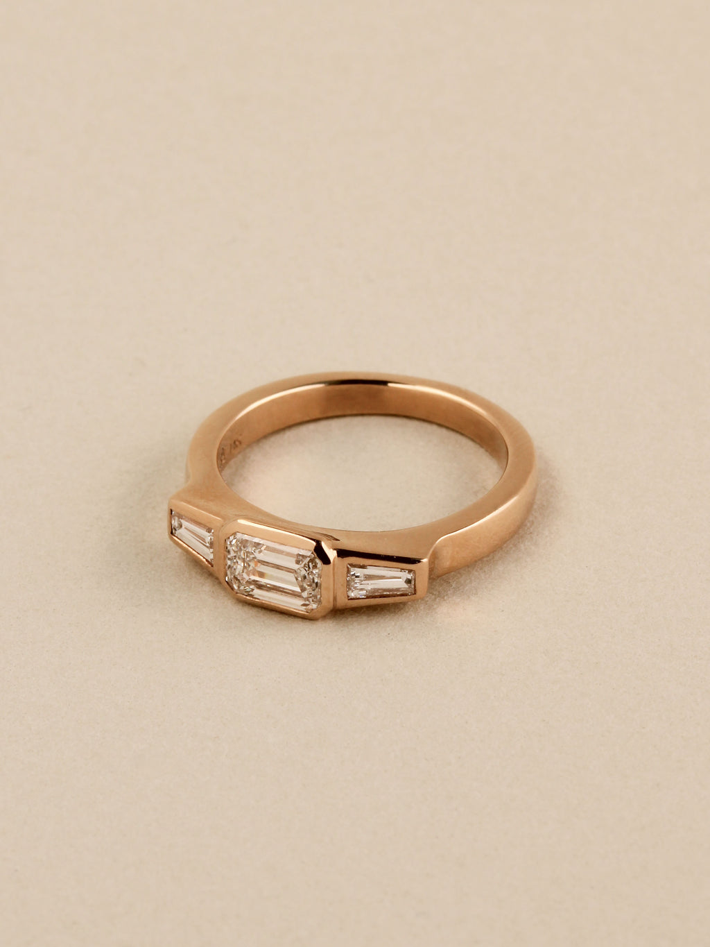 Bezel Trinity Ring | Step Cuts