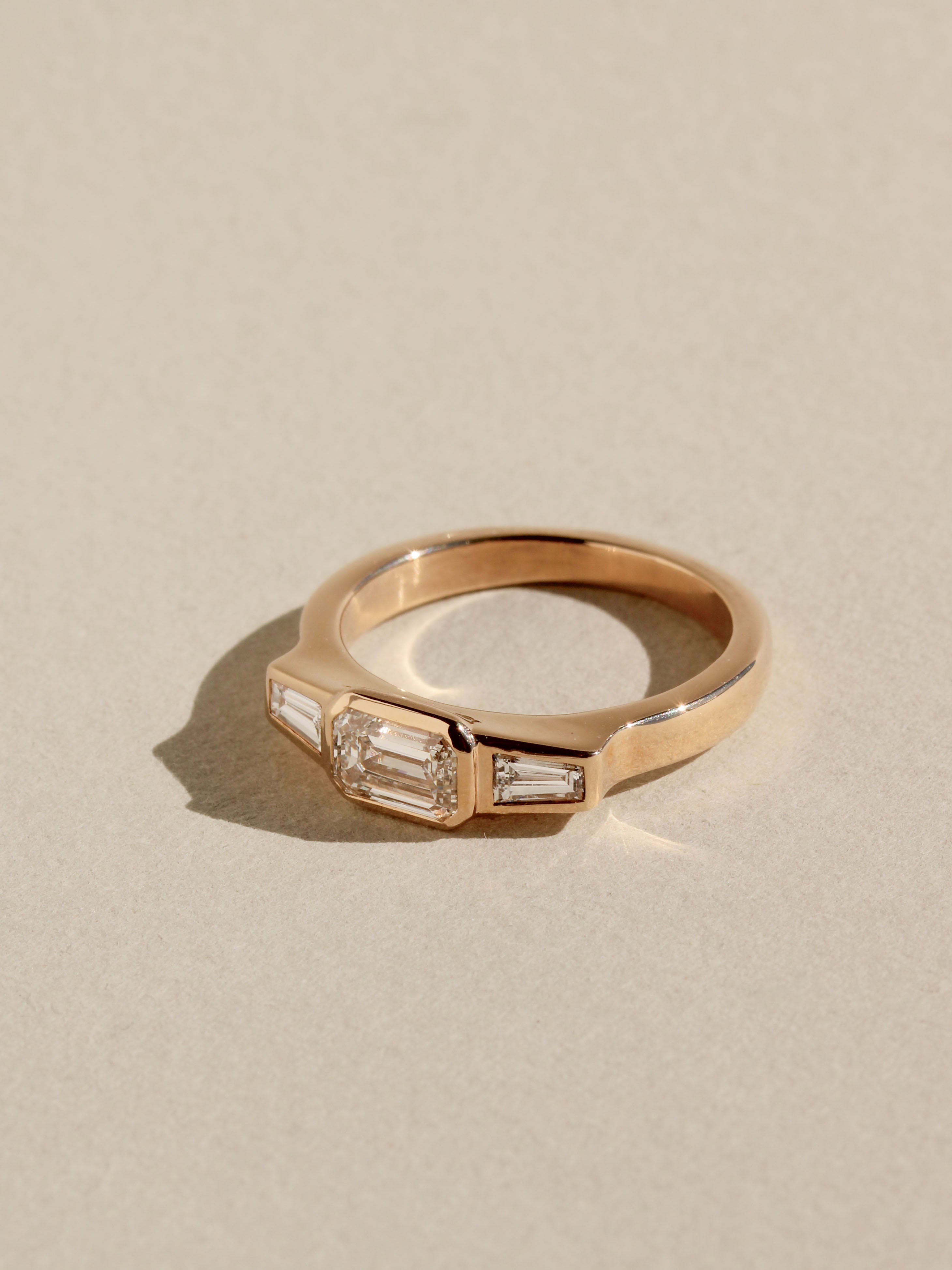 Bezel Trinity Ring | Step Cuts