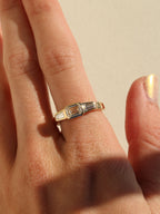 Bezel Trinity Ring | Step Cuts