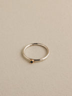 Tiny Blue Diamond Ring