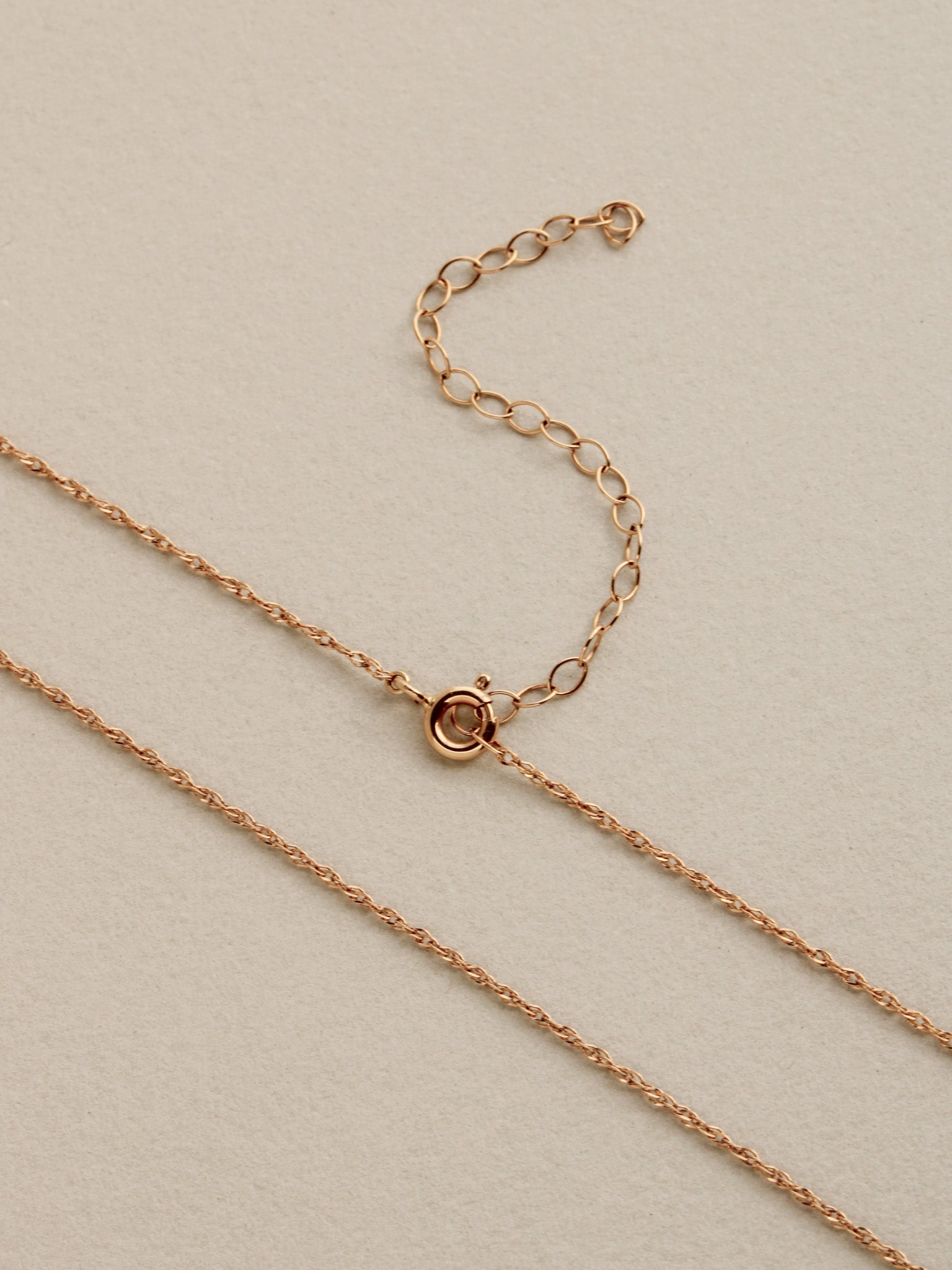 Dainty Rope Chain with Extender, 14-16.75"