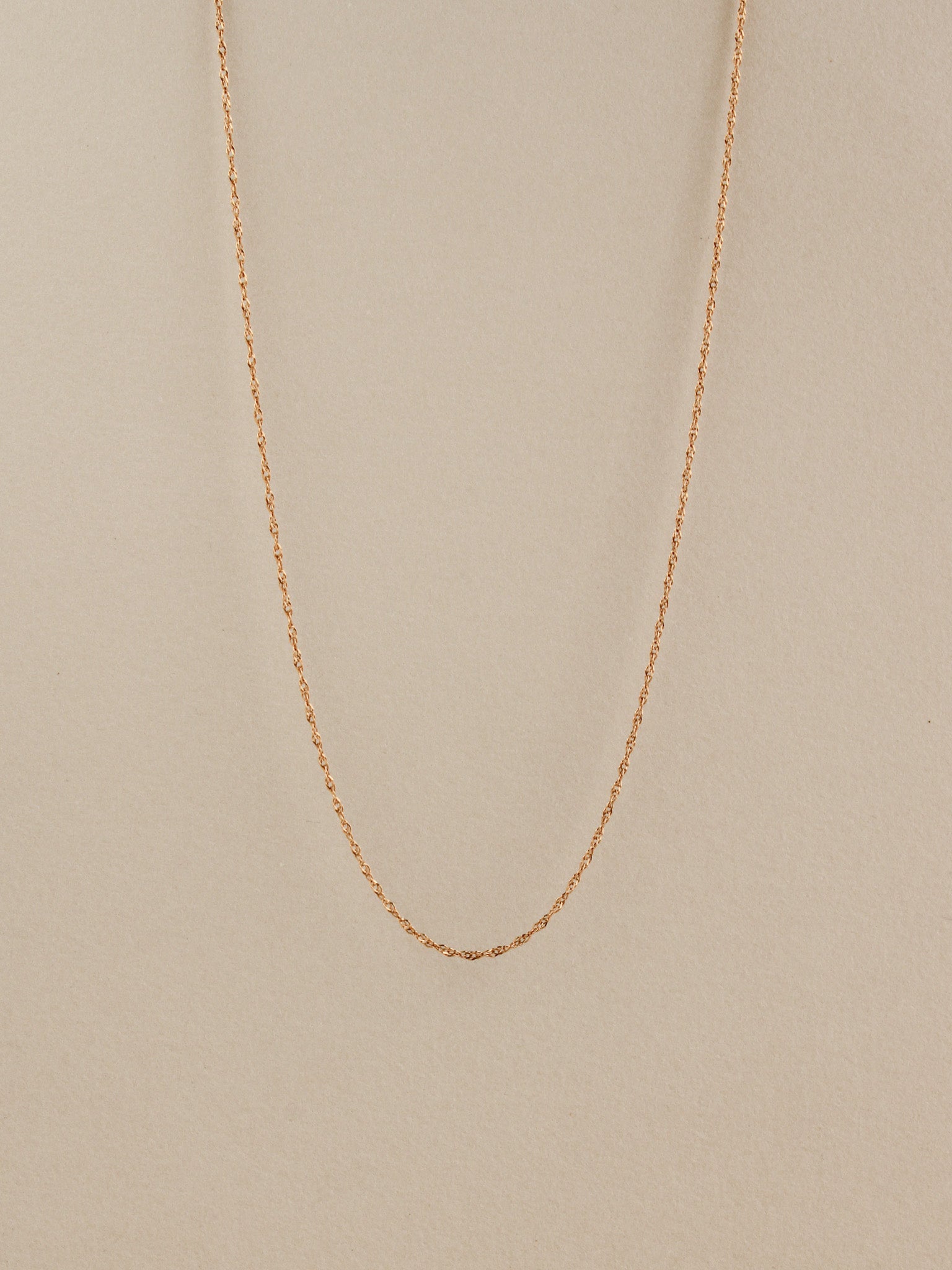 Dainty Rope Chain with Extender, 14-16.75"