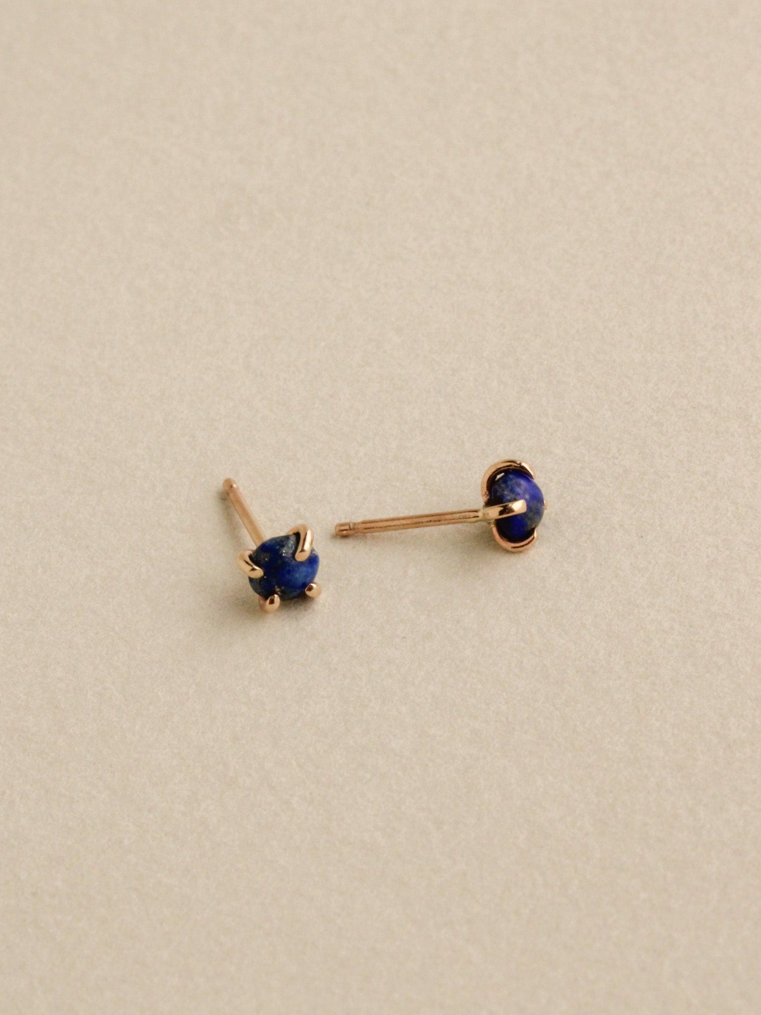 Lapis Lazuli Prong Studs