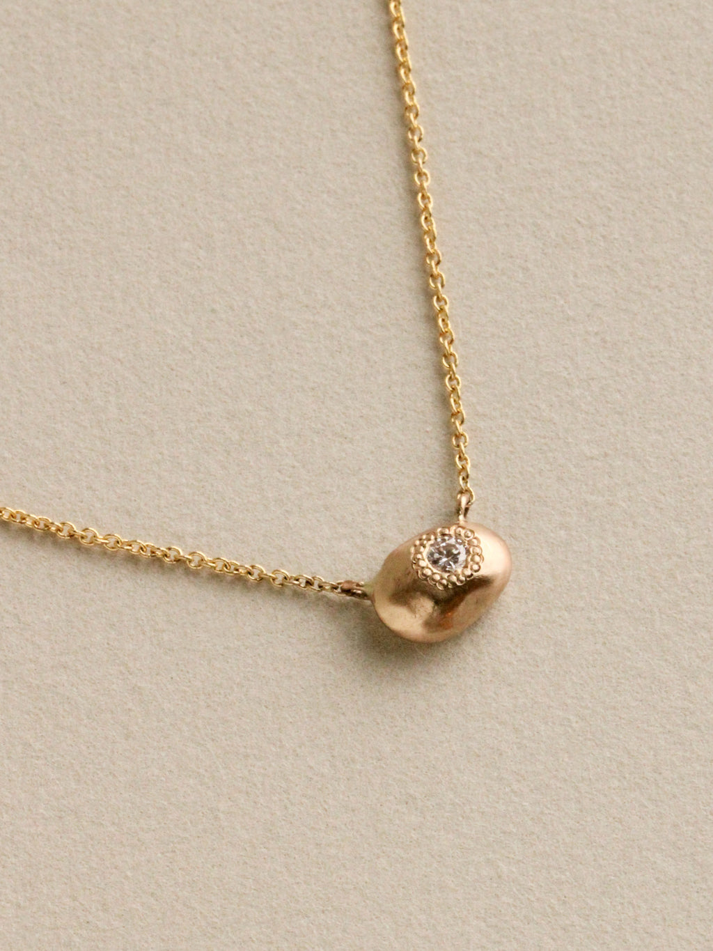 Organic Antique Diamond Station Necklace