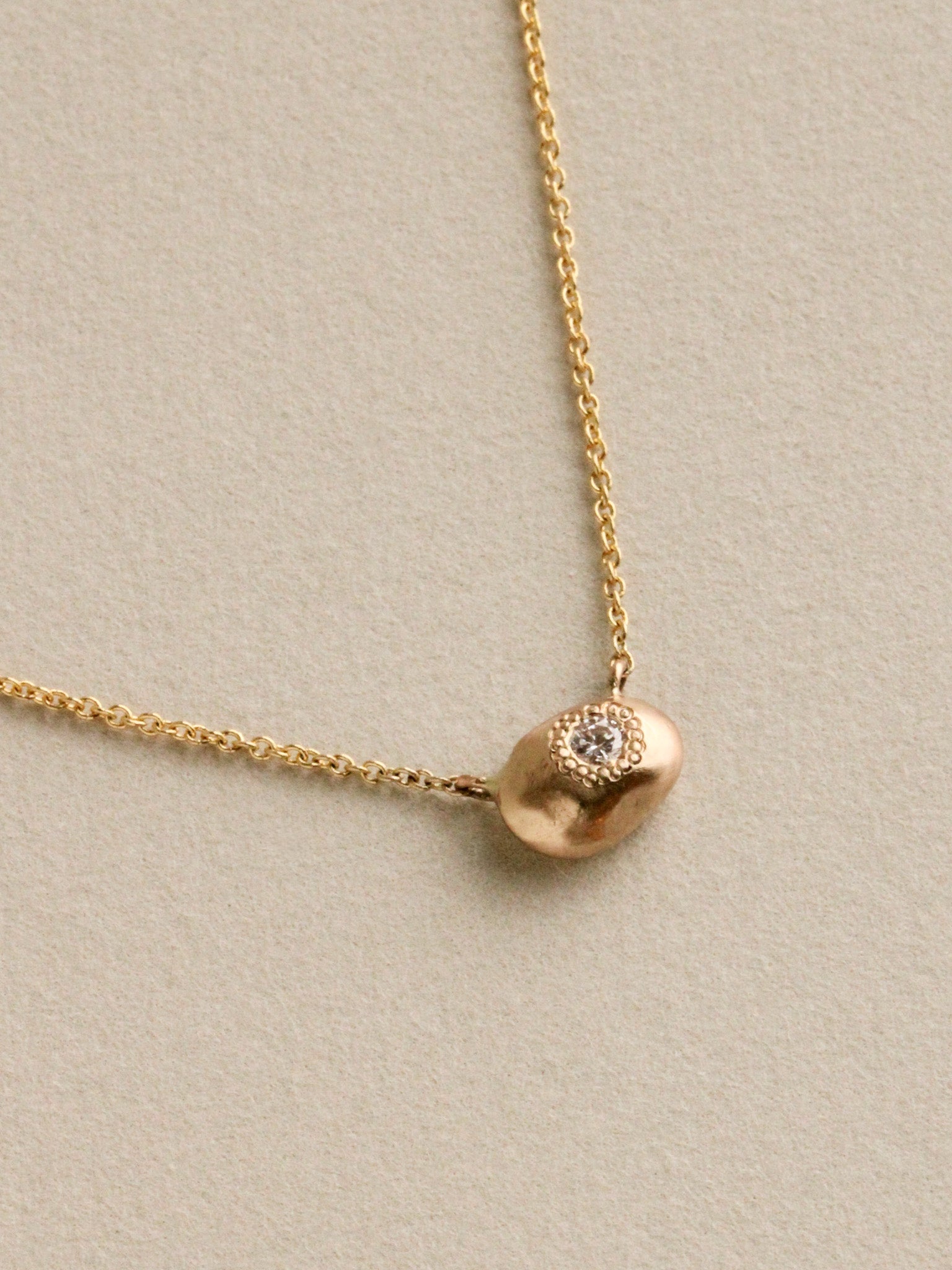 Organic Antique Diamond Station Necklace