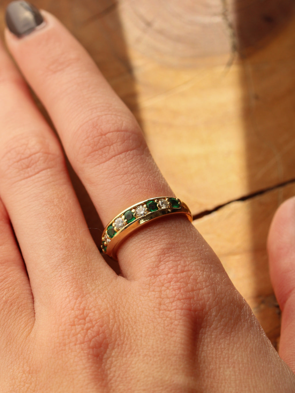 Diamond & Emerald Anniversary Band