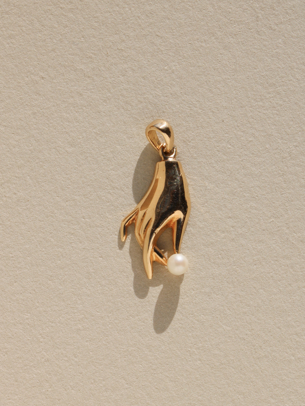 Hand & Pearl Charm