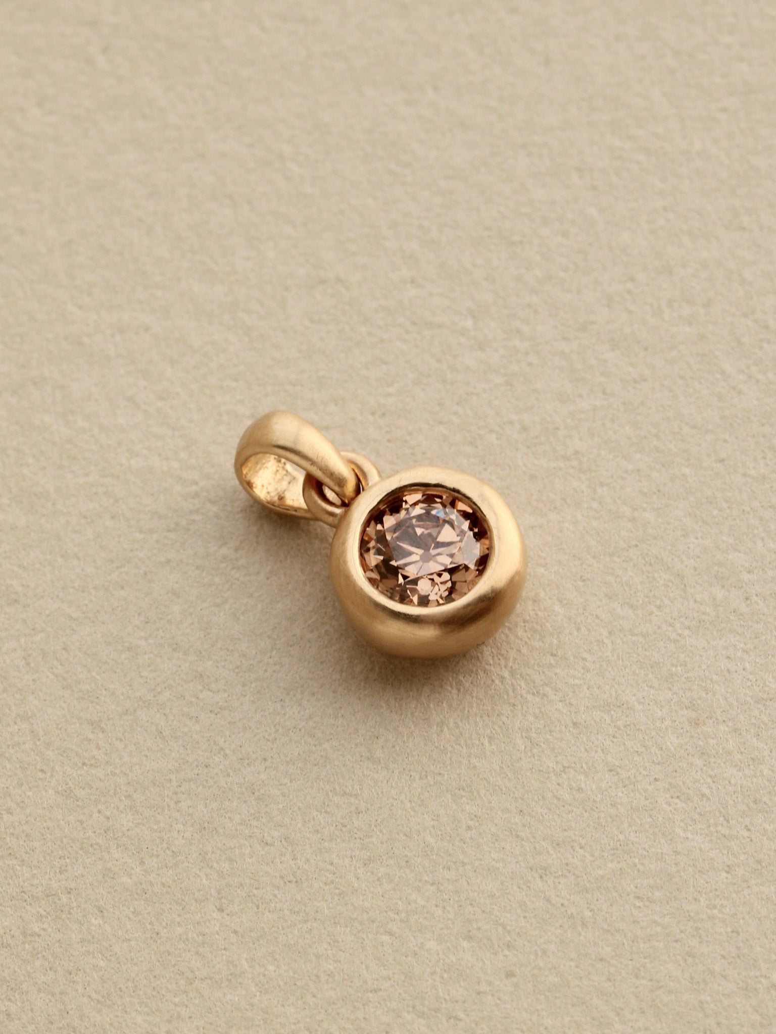 Cognac Diamond Pillow Charm