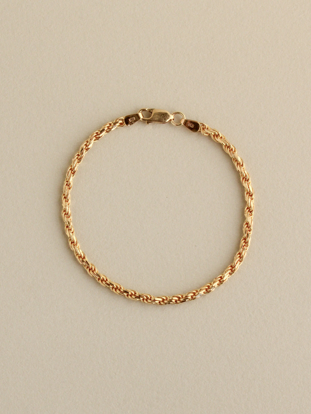 Bold Rope Chain Bracelet, 3mm