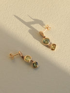 Pebble & Chrysoberyl Drop Studs