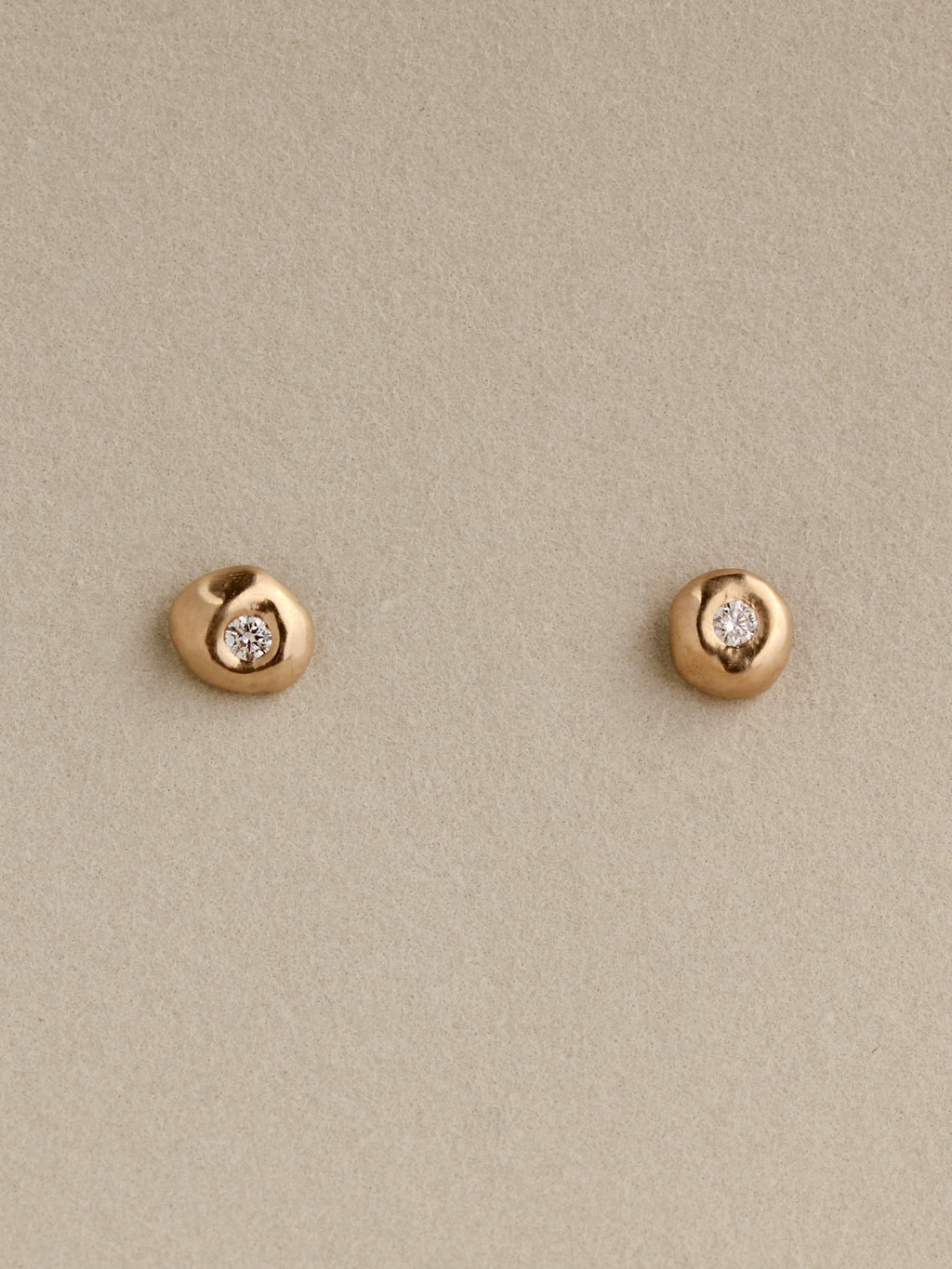 Diamond Pebble Studs