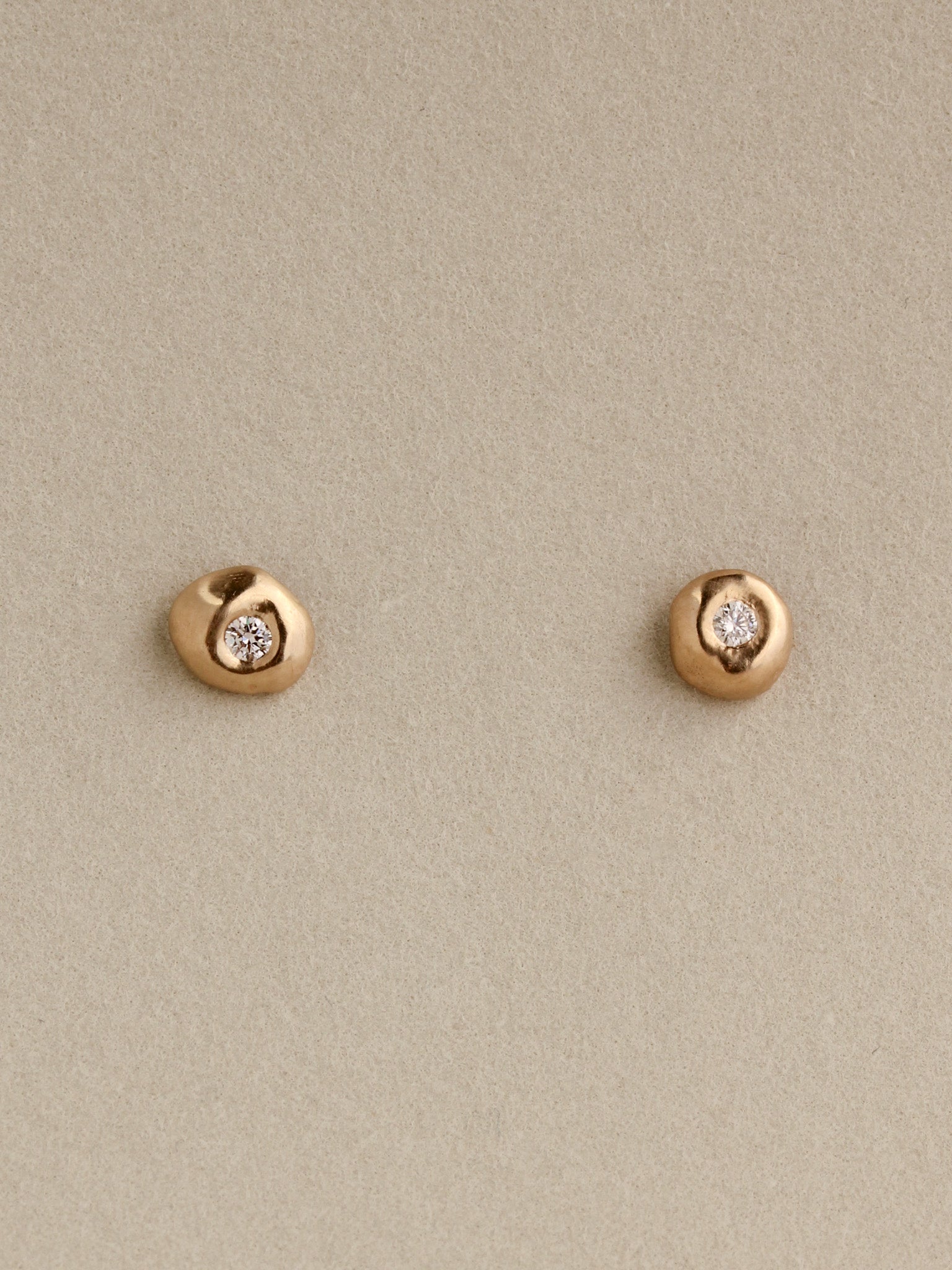Diamond Pebble Studs