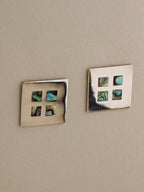 Abalone Inlay Windowpane Earrings