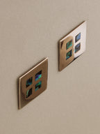 Abalone Inlay Windowpane Earrings