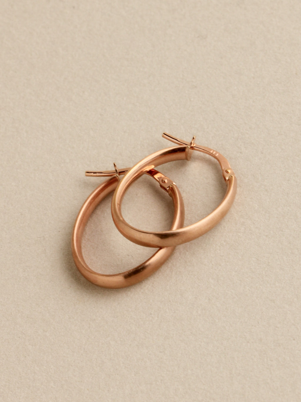 Elongated Hinged Hoop Earrings