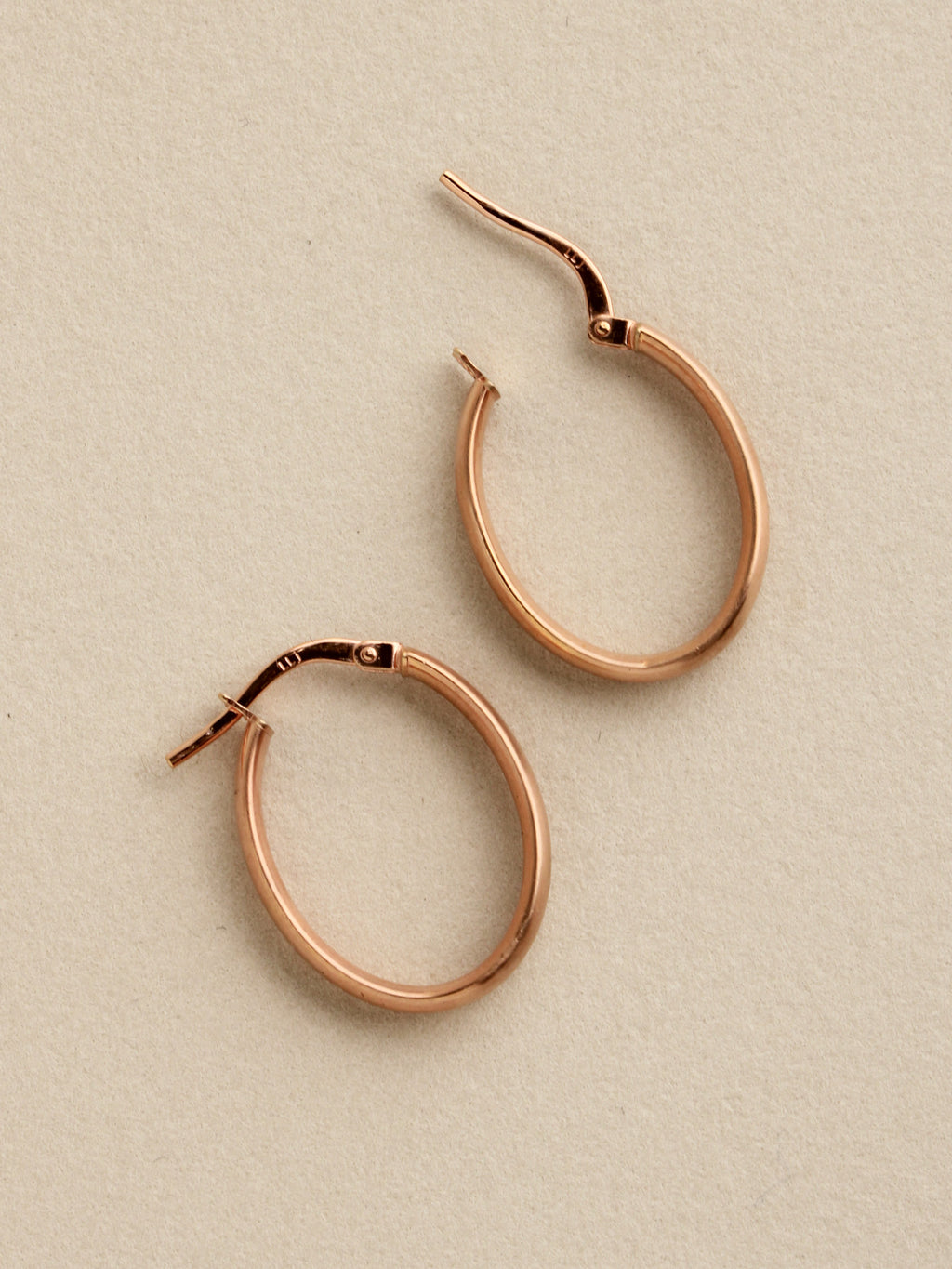 Elongated Hinged Hoop Earrings