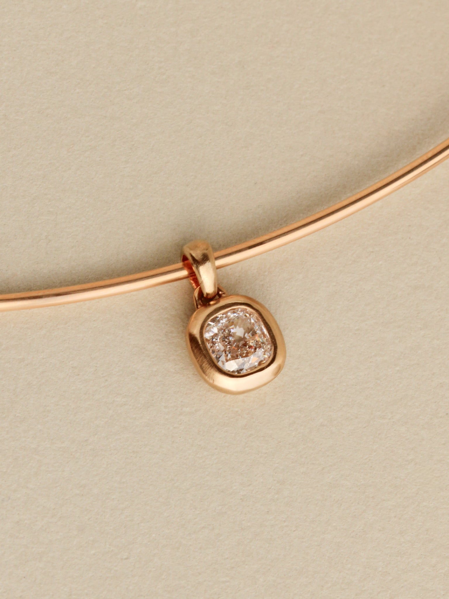 Cushion Cut Diamond Pillow Charm