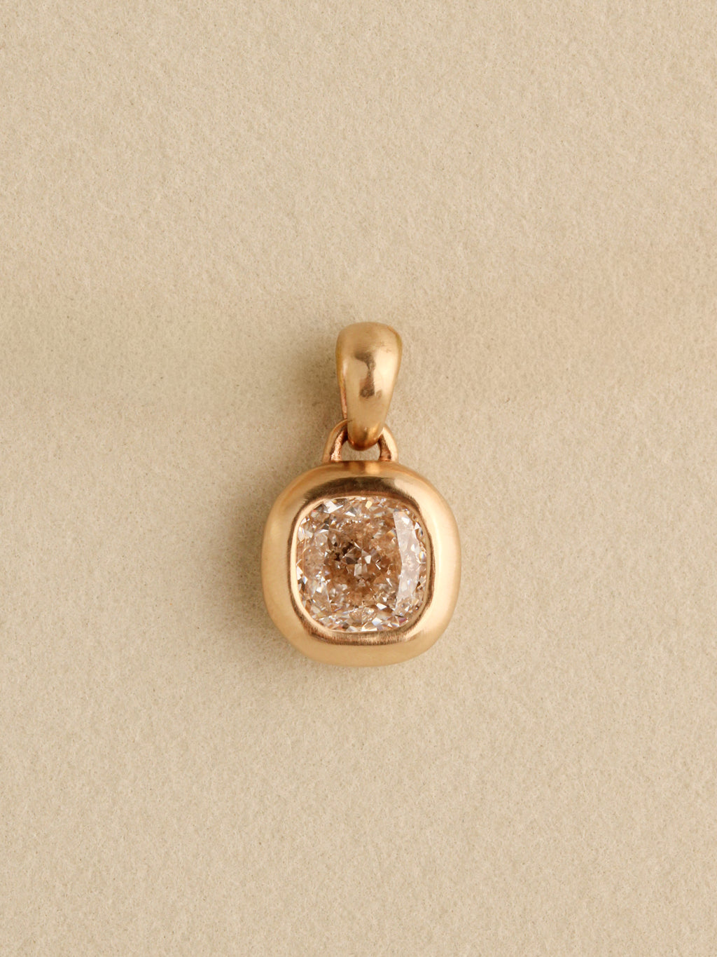 Cushion Cut Diamond Pillow Charm