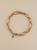 Trombone Chain Bracelet, Handmade 7.6mm