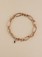 Trombone Chain Bracelet, Handmade 7.6mm