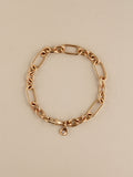 Trombone Chain Bracelet, Handmade 7.6mm