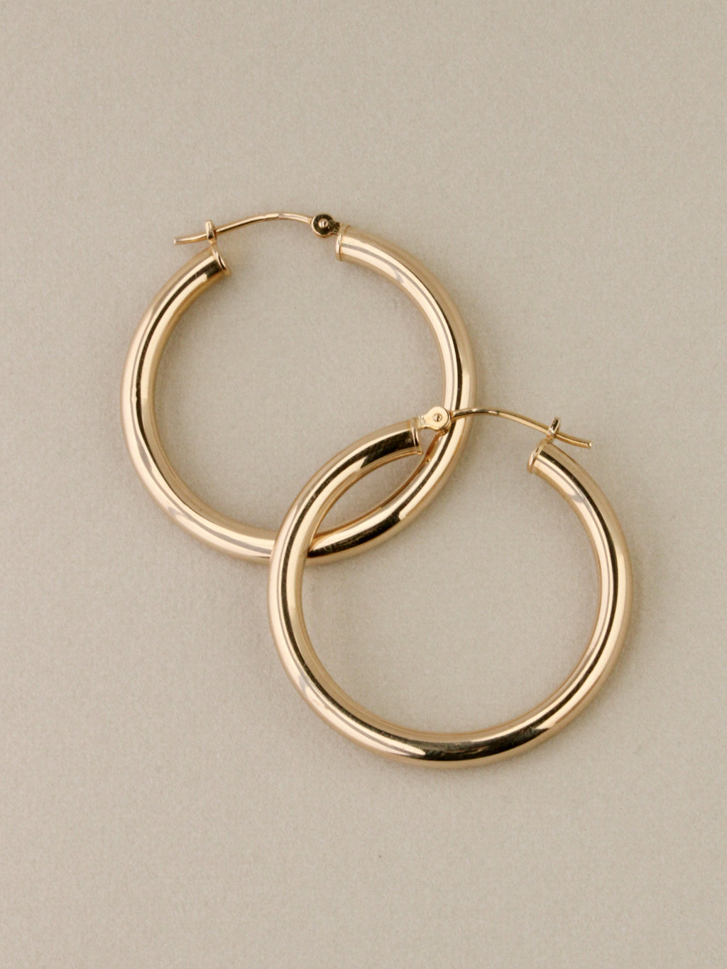 Tube Hoop Earrings, 30mm
