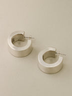 Brushed Hollow-Form Mexican Hoops