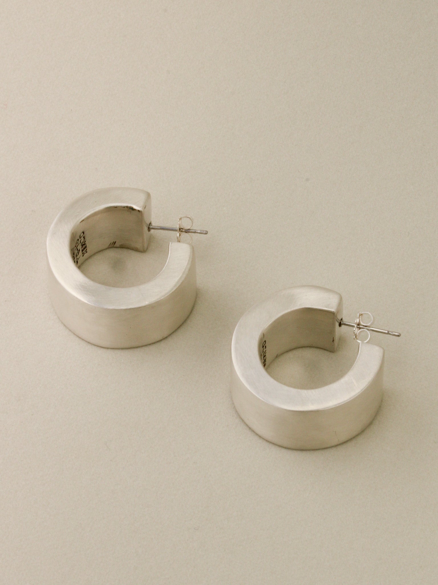 Brushed Hollow-Form Mexican Hoops