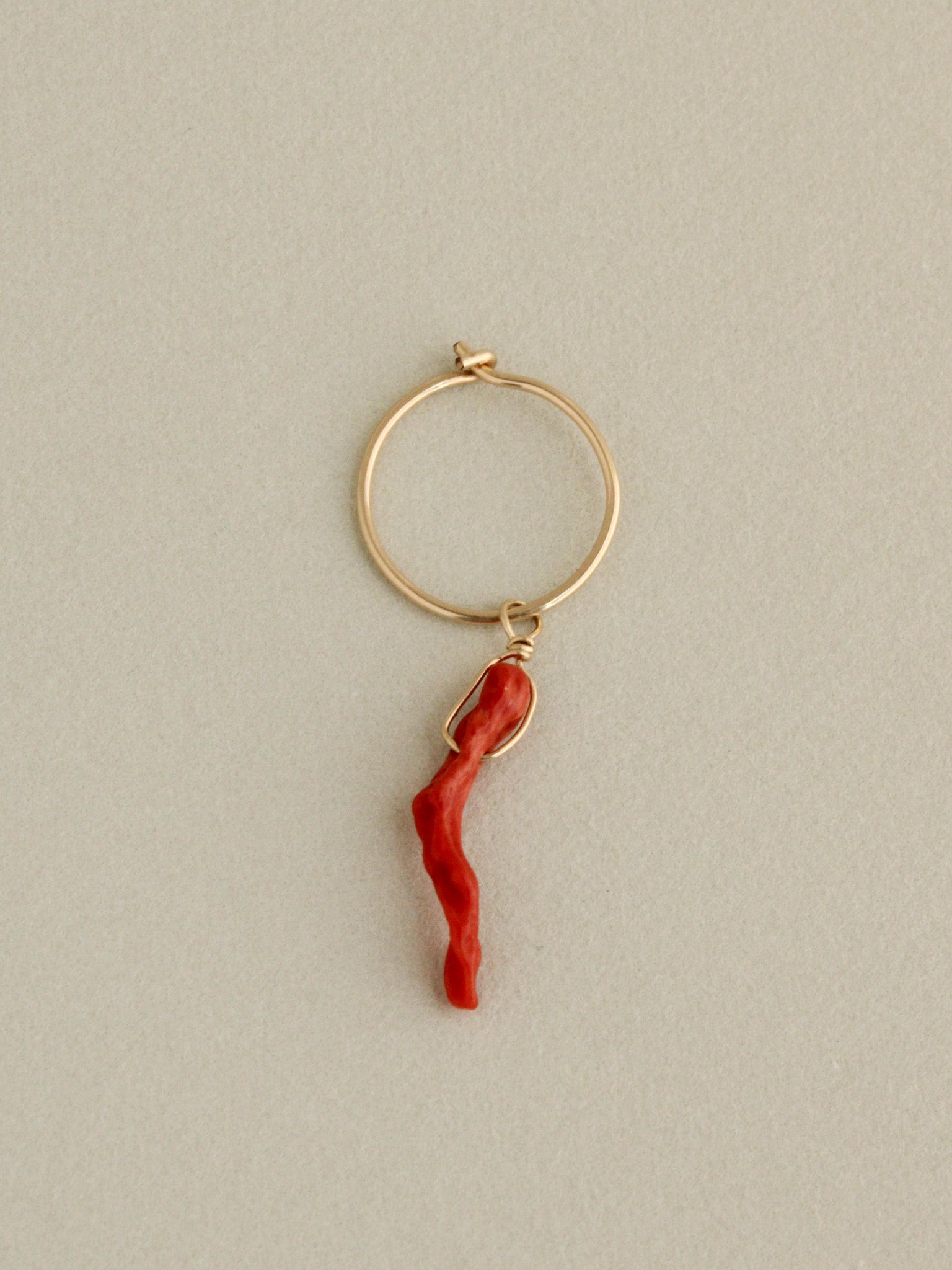 Coral Charm Hoop
