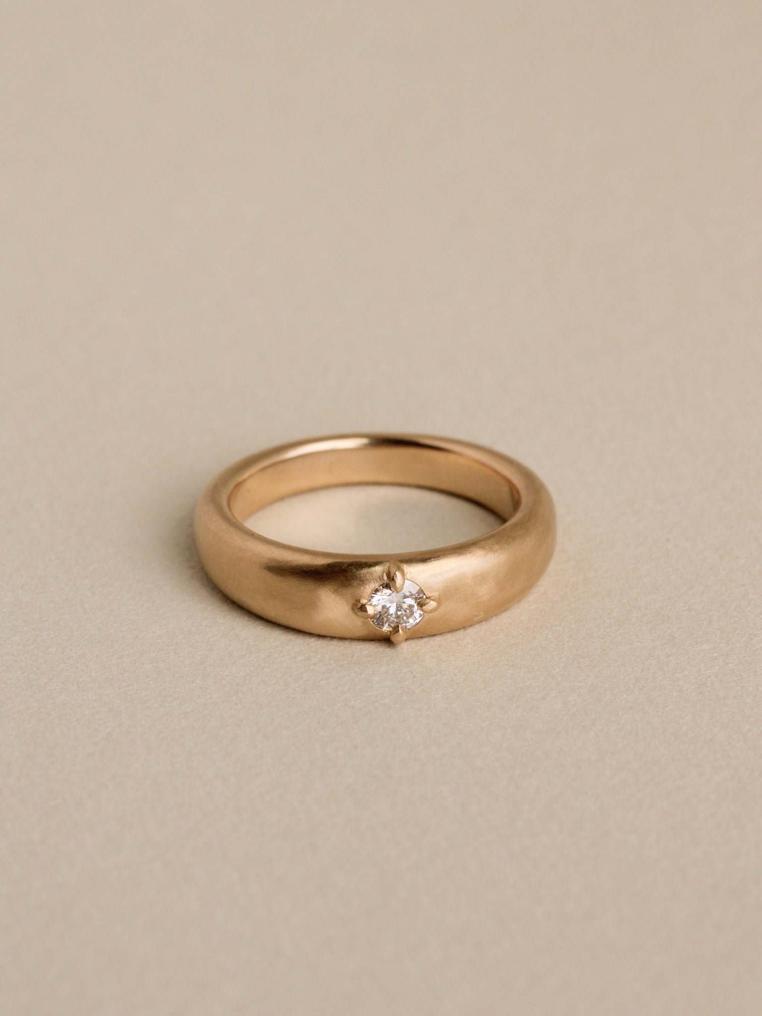 Compass Prong Dome Ring