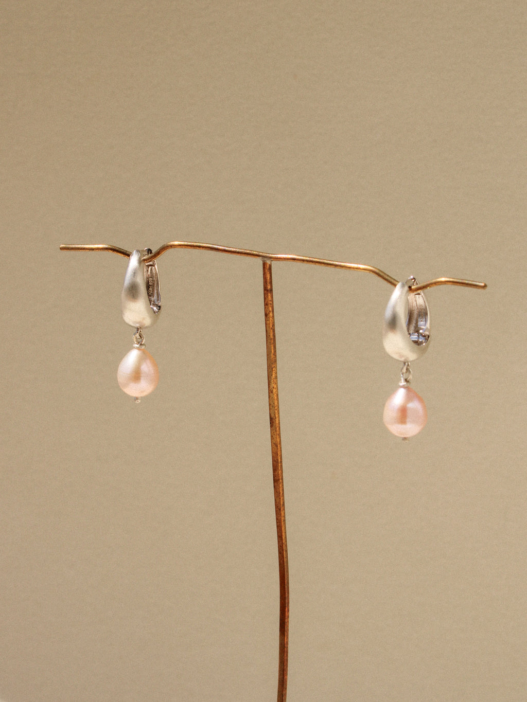 Puffy Pearl Hoops