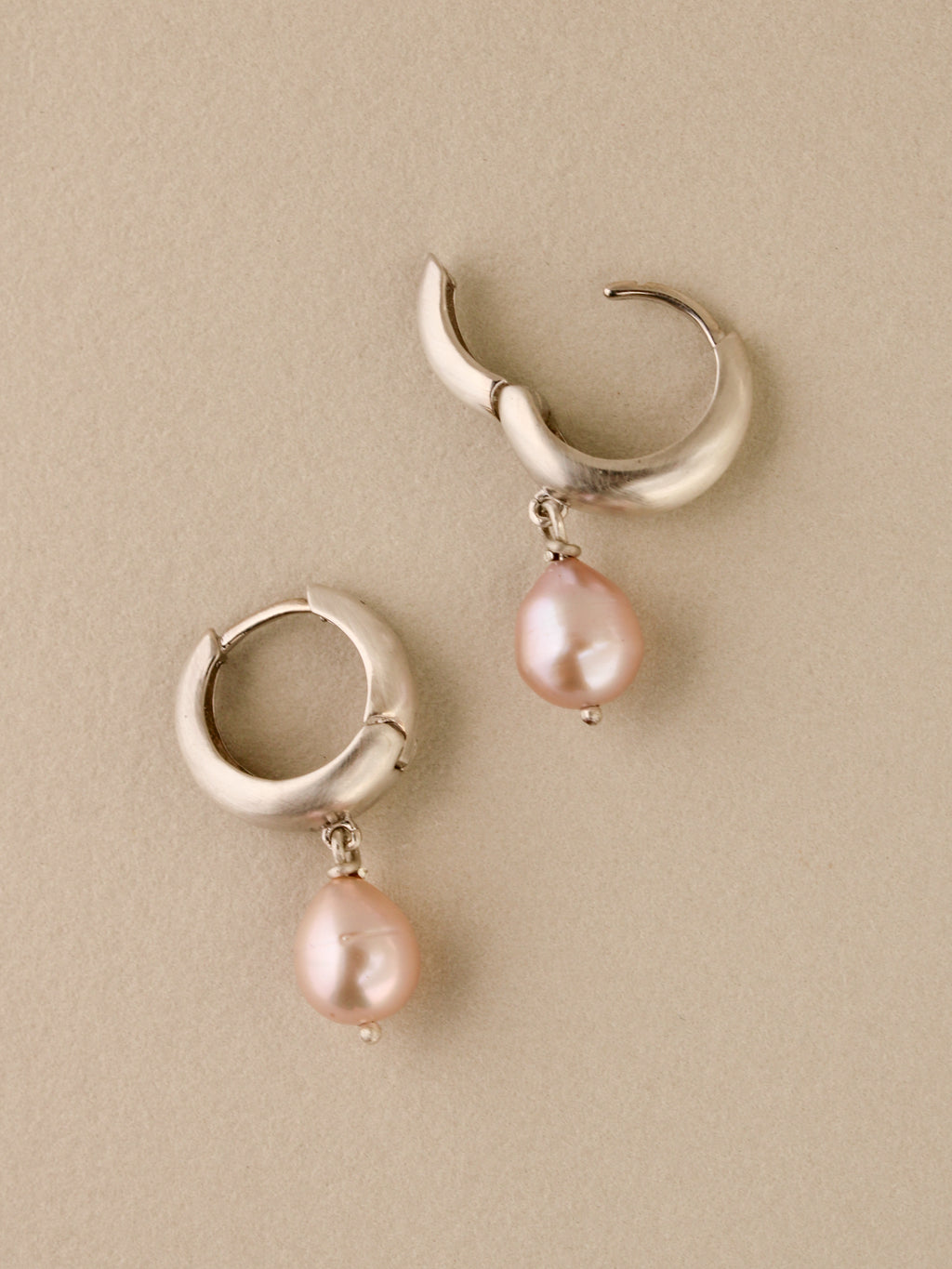 Puffy Pearl Hoops