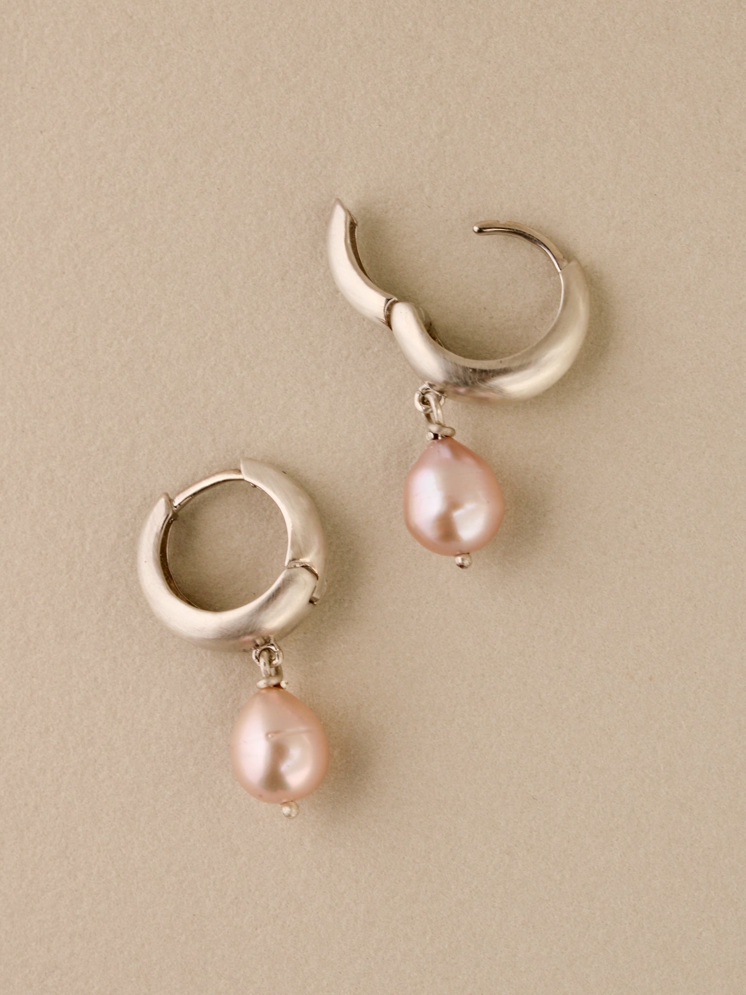 Puffy Pearl Hoops