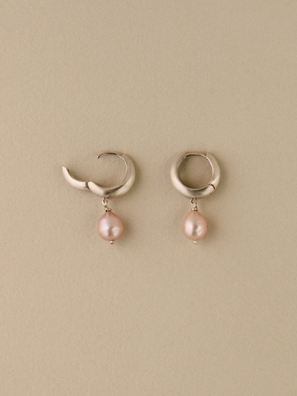 Puffy Pearl Hoops