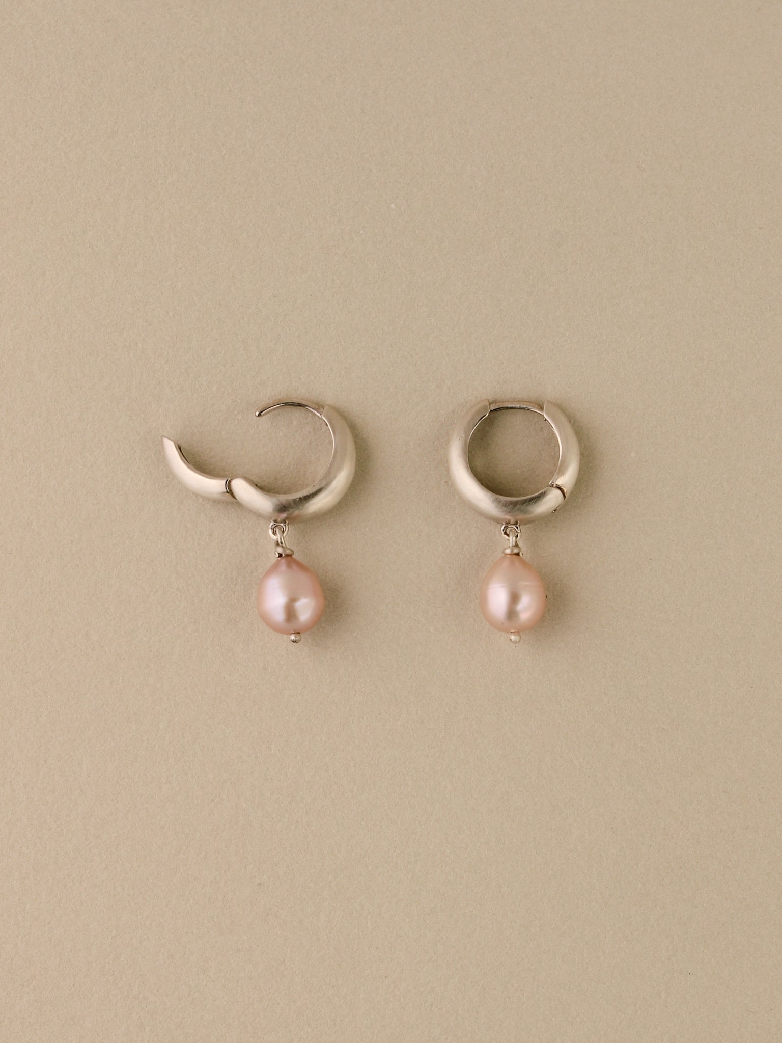 Puffy Pearl Hoops
