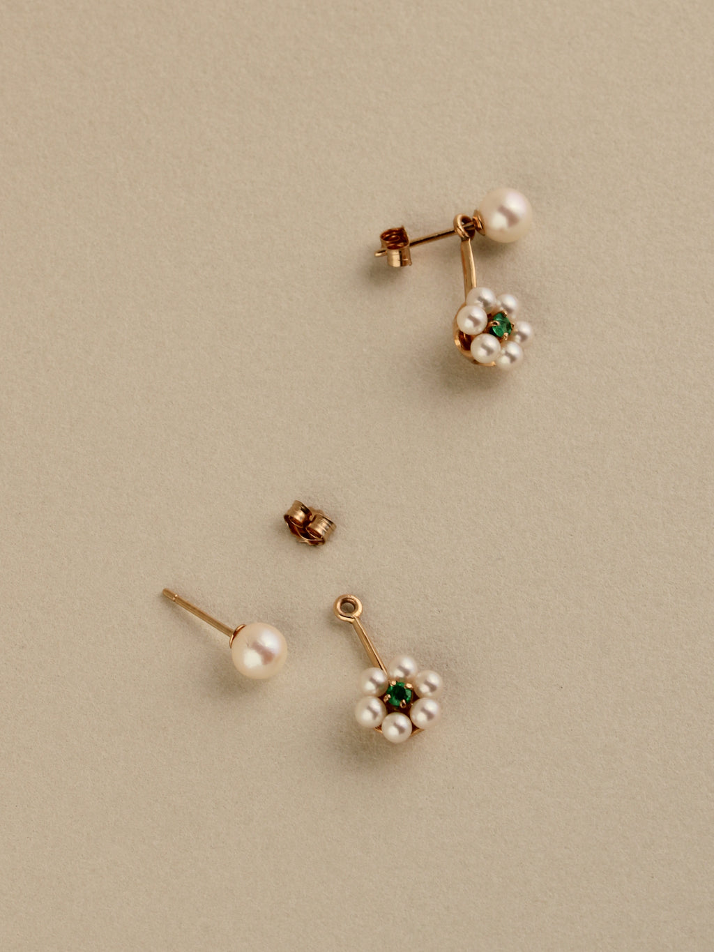 Pearl & Emerald Stud Jacket Set