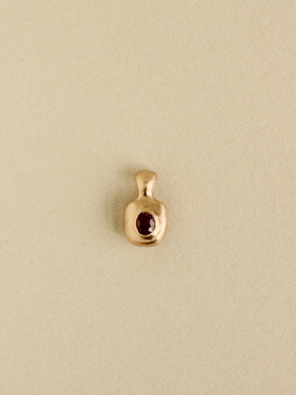 Sculpted Tourmaline Pillow Charm