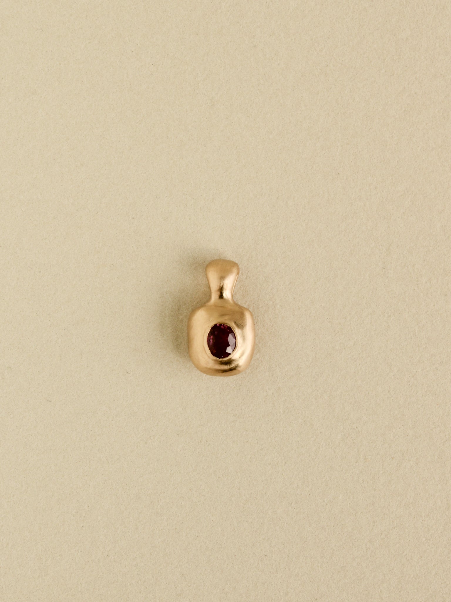 Sculpted Tourmaline Pillow Charm