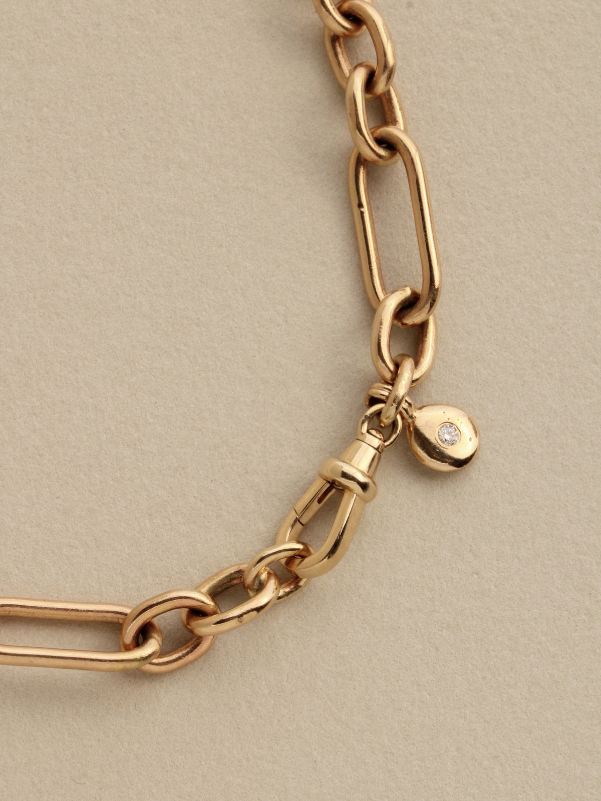 Trombone Chain Necklace, 7.6mm