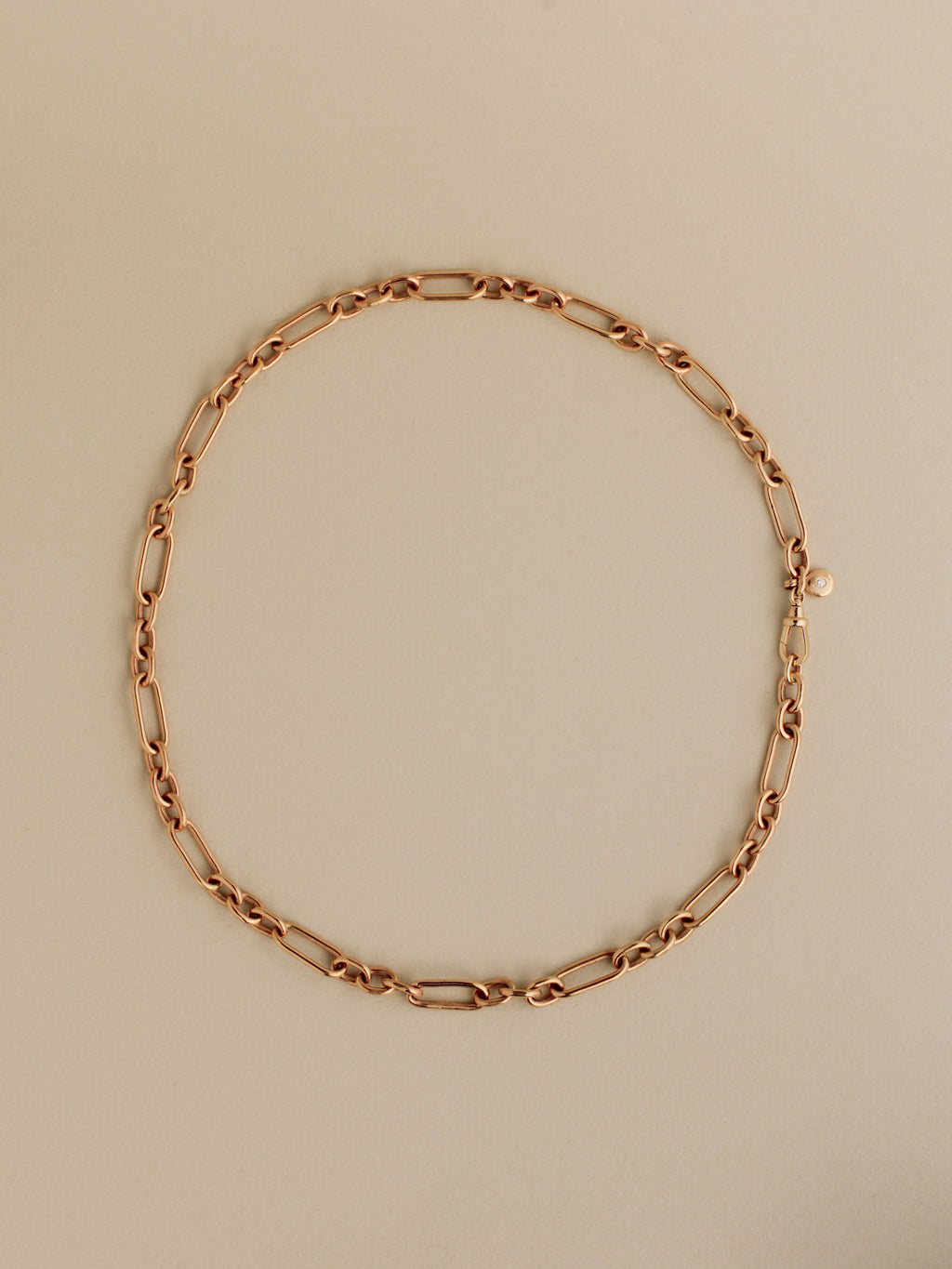Trombone Chain Necklace, 7.6mm