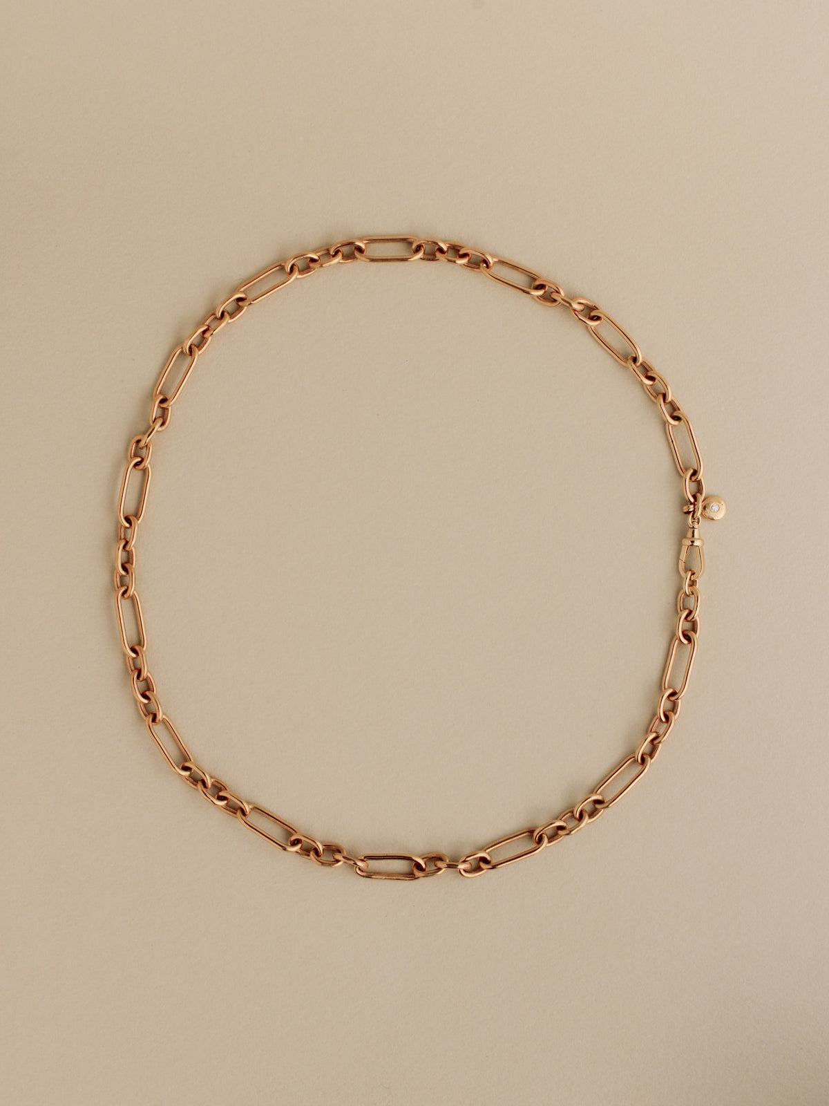 Trombone Chain Necklace, 7.6mm