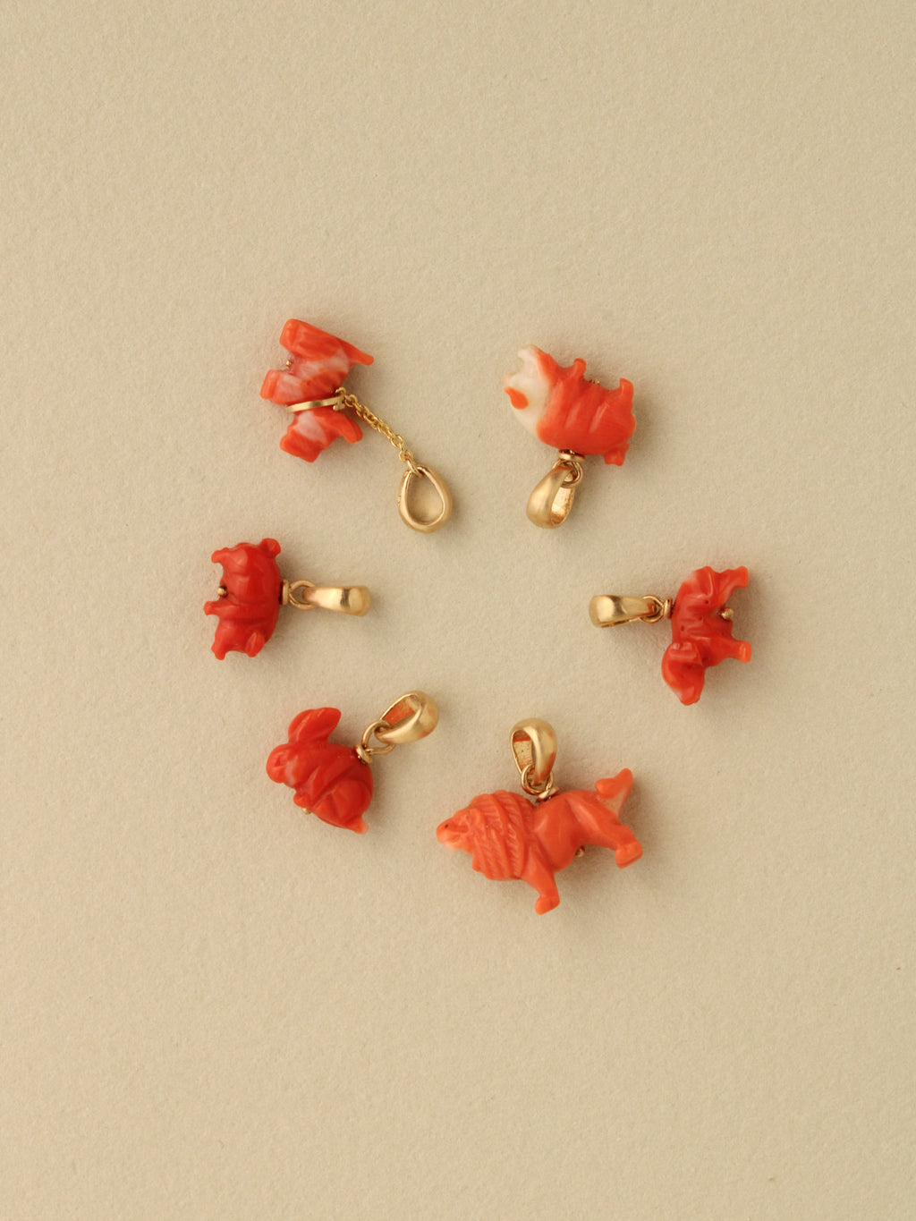 Miniature Coral Animal Charms