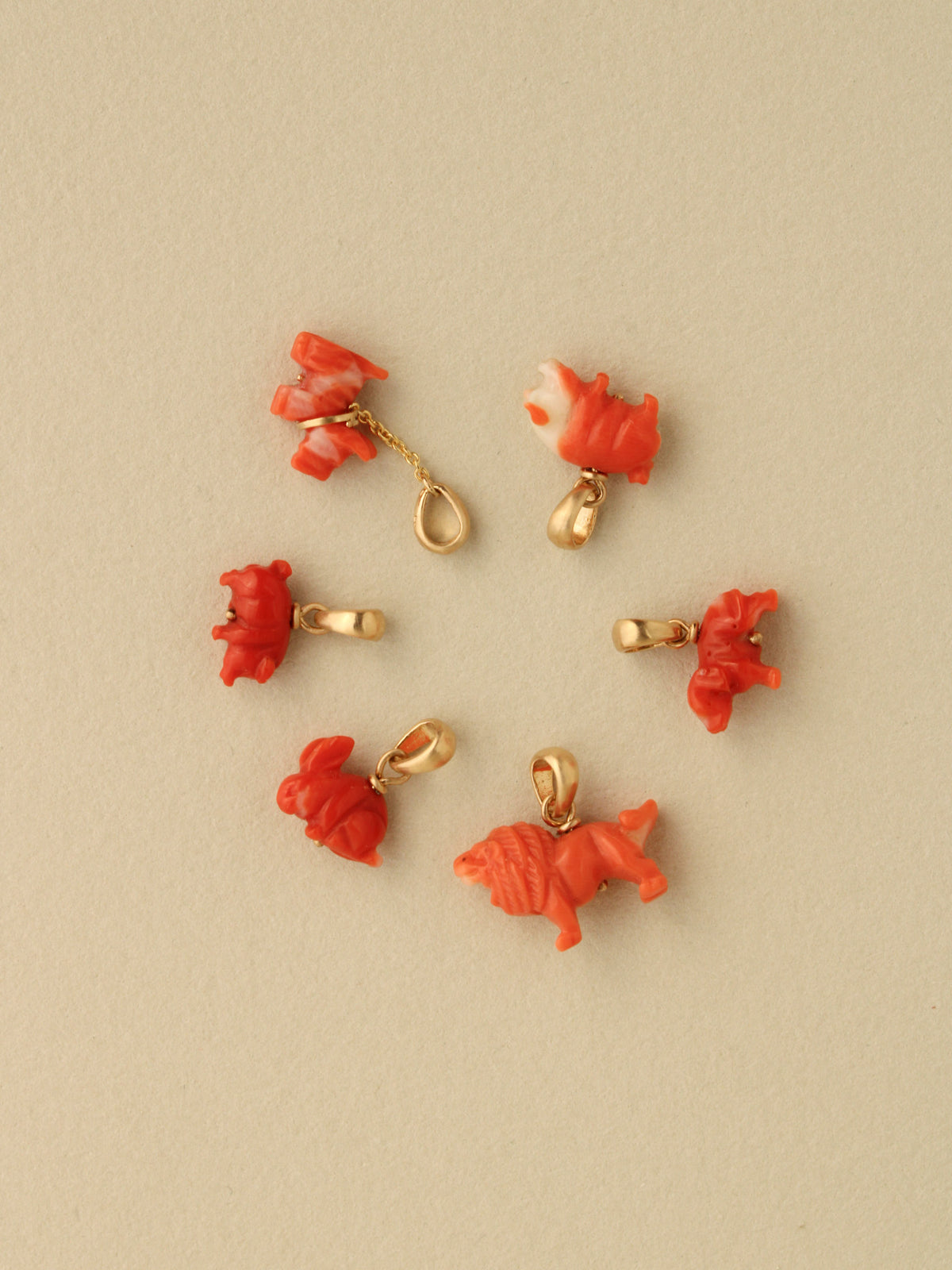 Miniature Coral Animal Charms