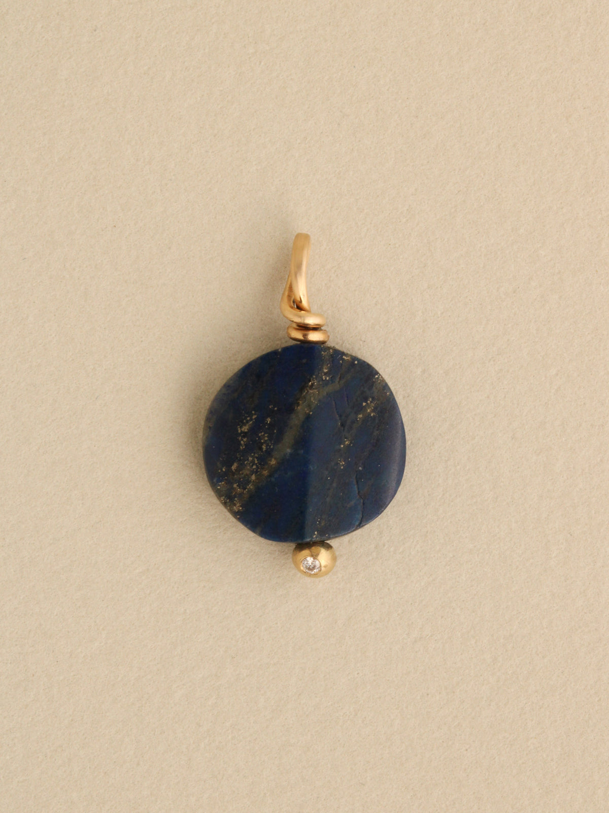 Lapis Lazuli & Diamond Charm