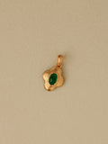 Sculpted Emerald Quatre Charm