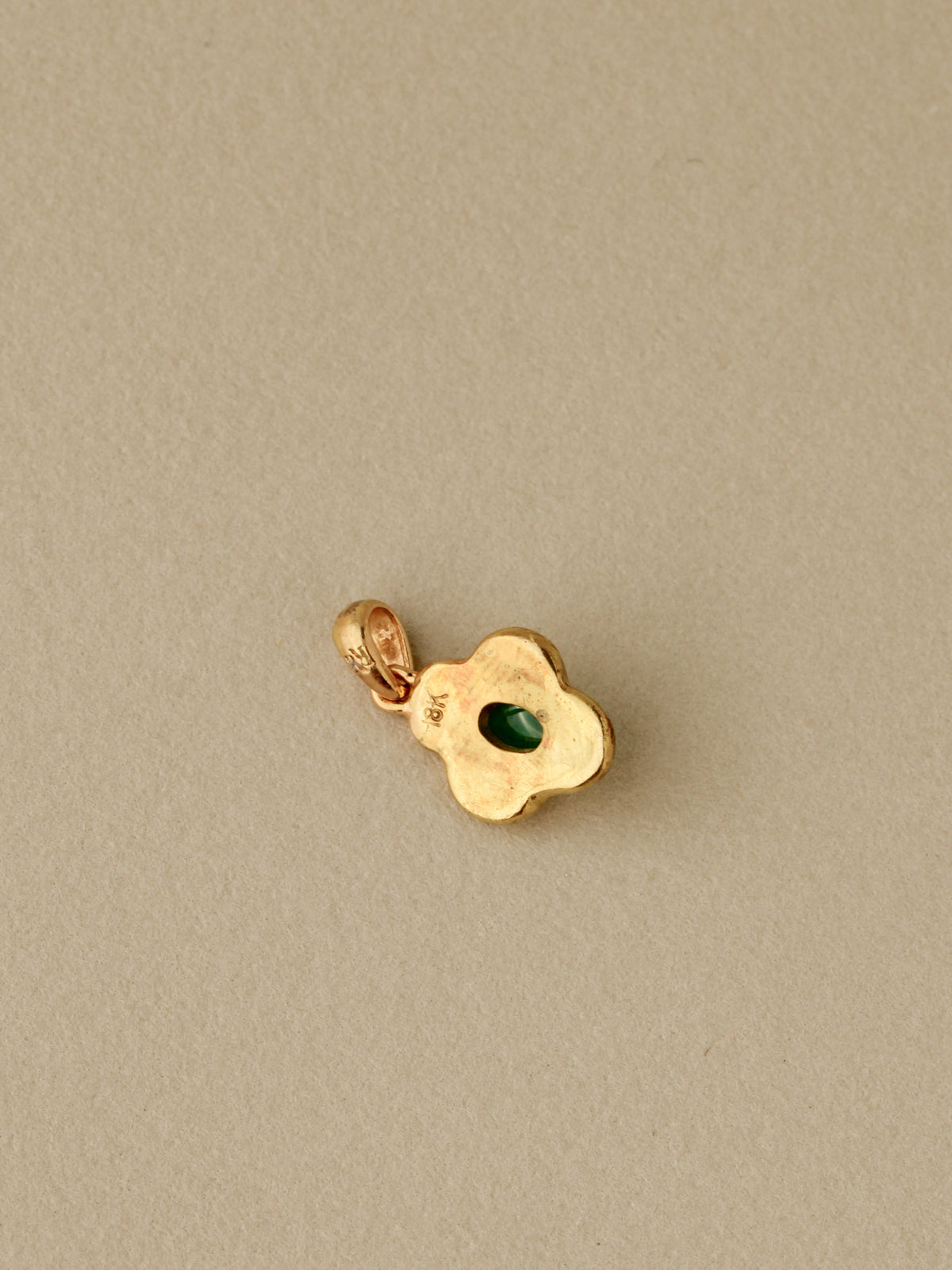 Sculpted Emerald Quatre Charm