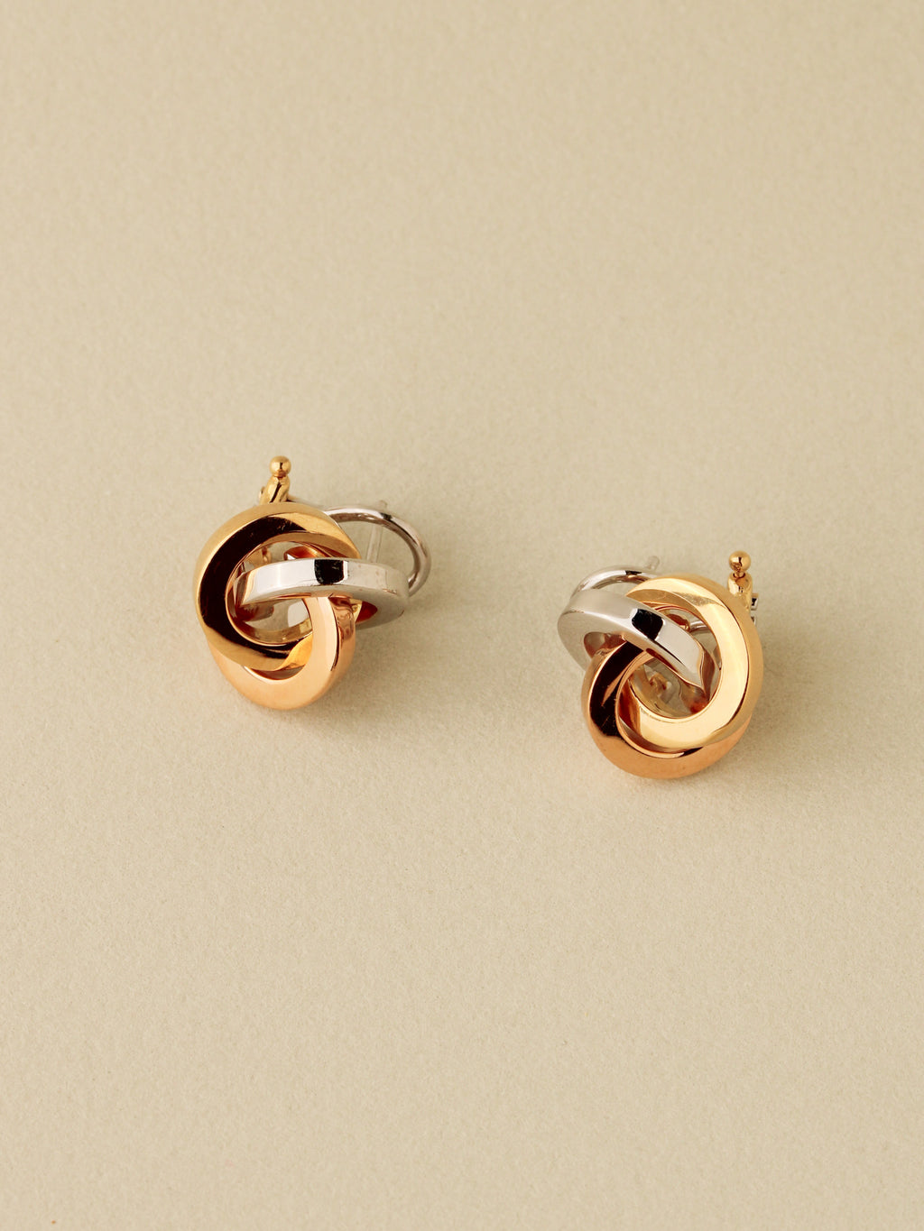 Tricolor Italian Love Knot Earrings