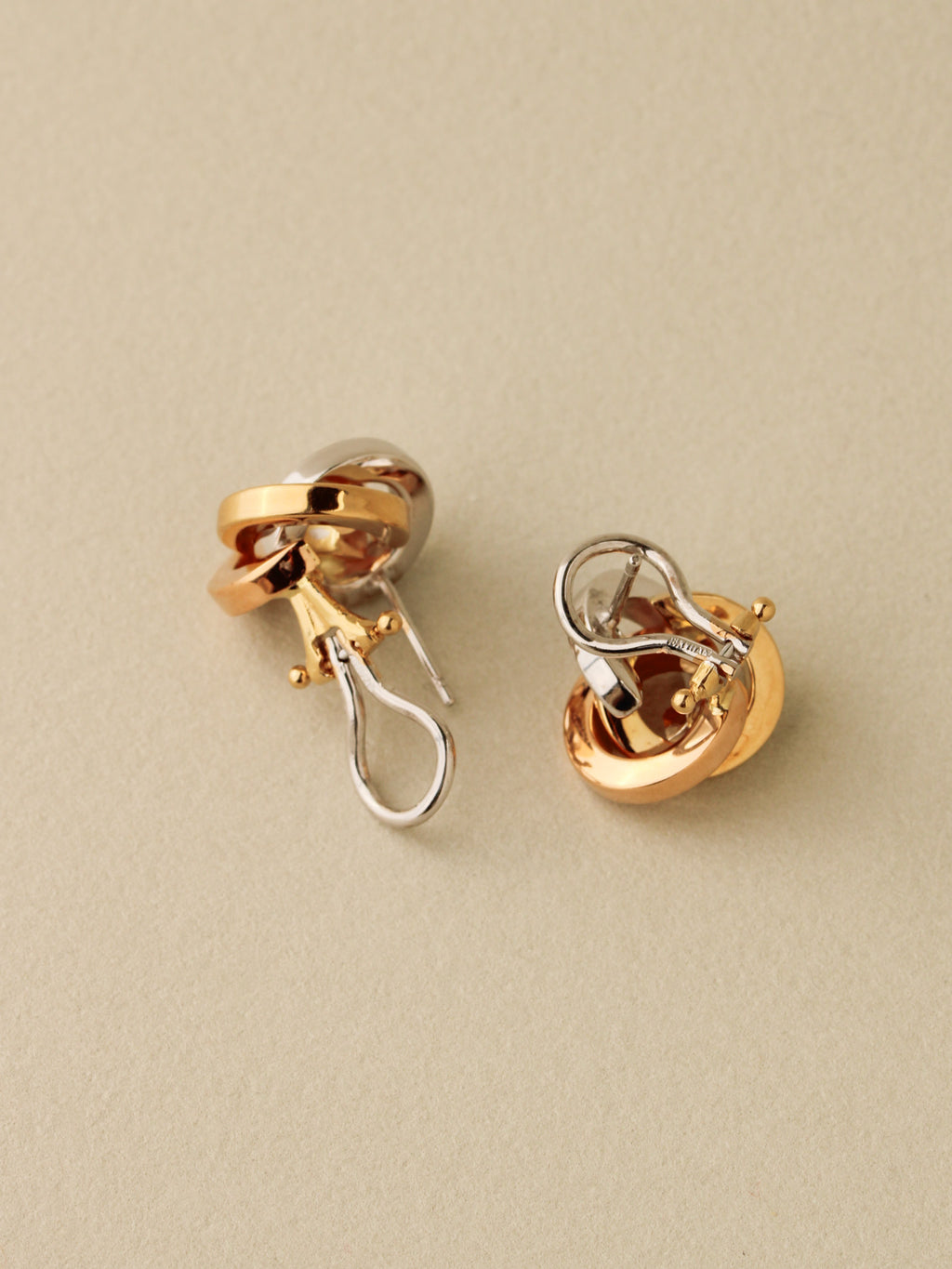 Tricolor Italian Love Knot Earrings