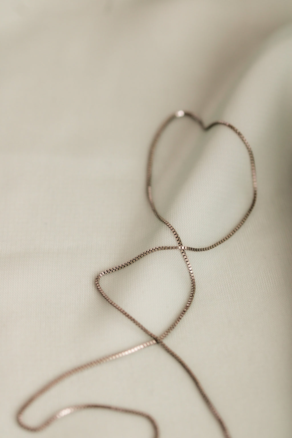 14k White Gold Box Chain
